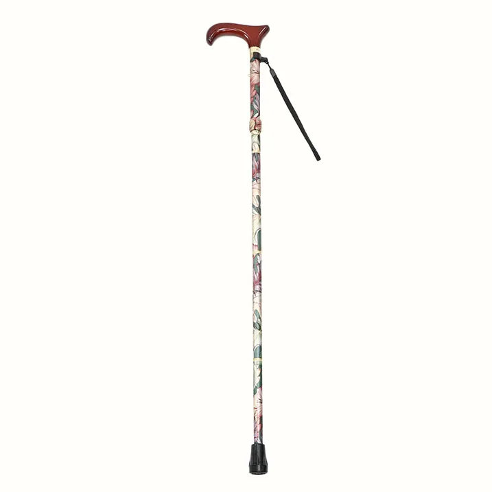 【伸縮&折りたたみ・総柄】SLTステッキ アルミ リーフ柄