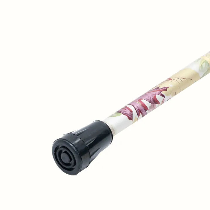 【伸縮&折りたたみ・総柄】SLTステッキ アルミ リーフ柄