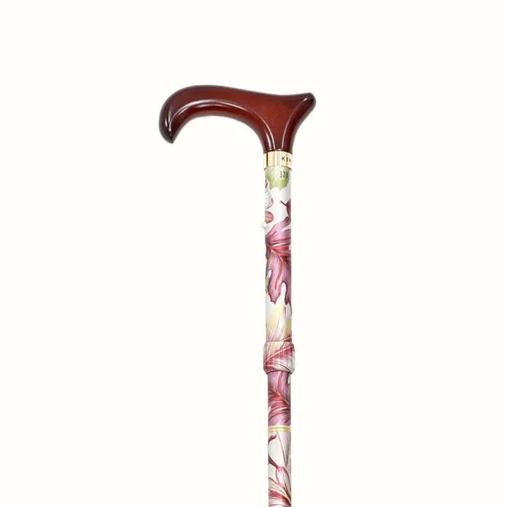 【伸縮&折りたたみ・総柄】SLTステッキ アルミ リーフ柄