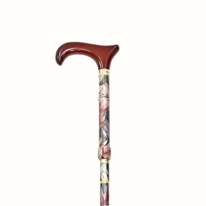 【伸縮&折りたたみ・総柄】SLTステッキ アルミ リーフ柄