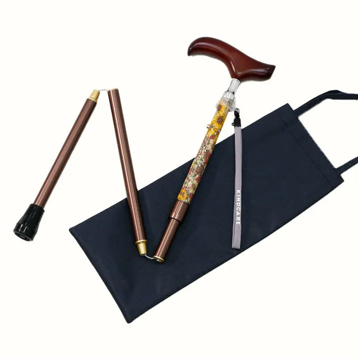 【伸縮&折りたたみ・上柄】SLTステッキ リバティプリント カラー スリムネック Gloria Flowers