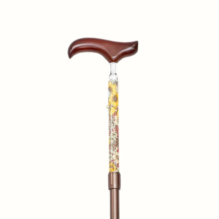 【伸縮&折りたたみ・上柄】SLTステッキ リバティプリント カラー スリムネック Gloria Flowers