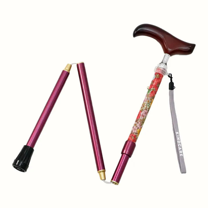 【伸縮&折りたたみ・上柄】SLTステッキ リバティプリント カラー スリムネック Gloria Flowers