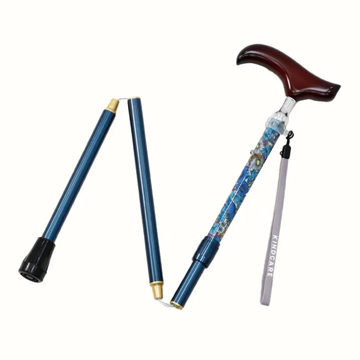 【伸縮&折りたたみ・上柄】SLTステッキ リバティプリント カラー スリムネック Gloria Flowers