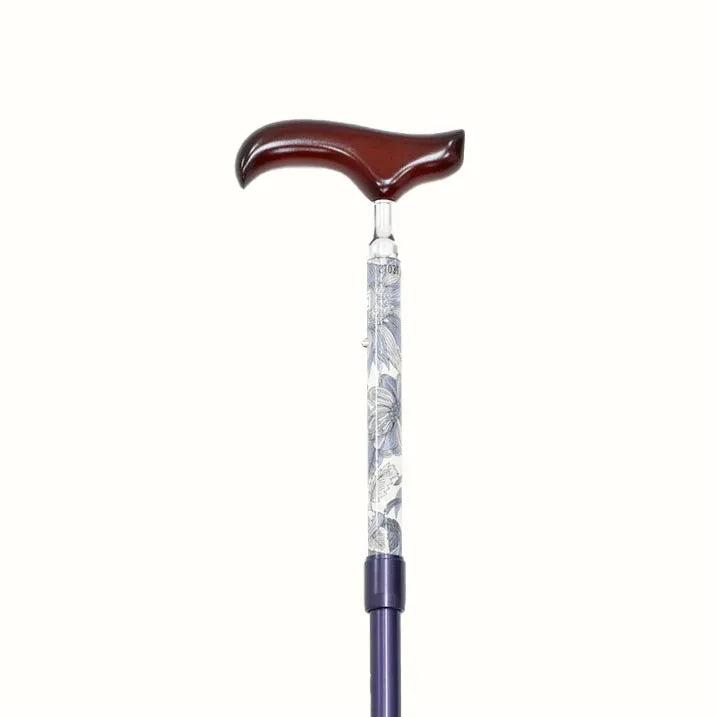 【伸縮&折りたたみ・上柄】SLTステッキ リバティプリント x カラー スリムネック Angelica Garla