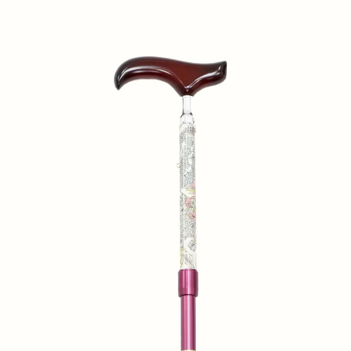 【伸縮&折りたたみ・上柄】SLTステッキ リバティプリント x カラー スリムネック Angelica Garla