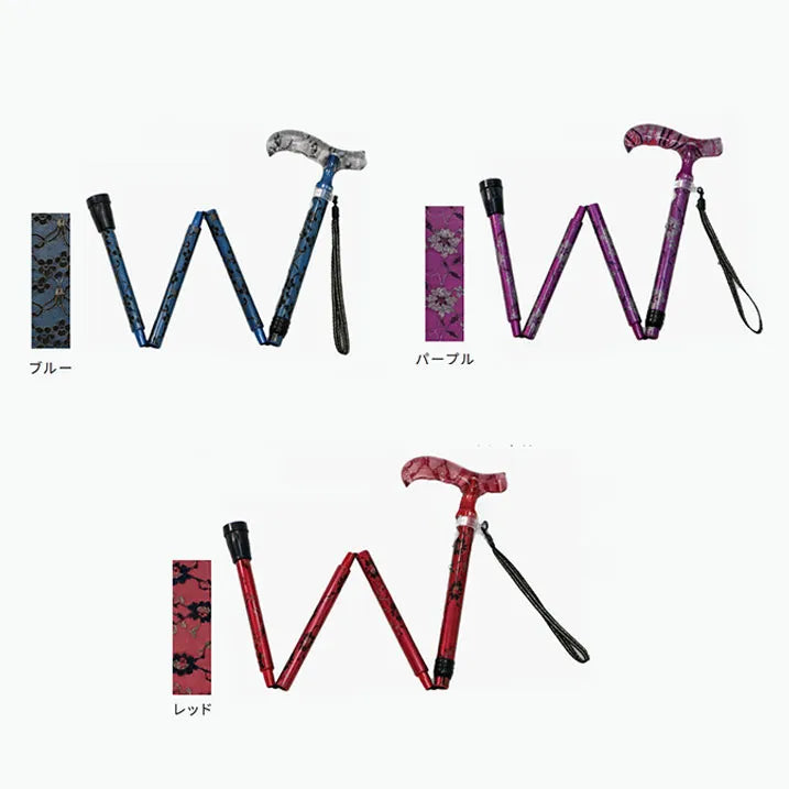 【伸縮&折りたたみ・レース】エレガントステッキ レース花柄