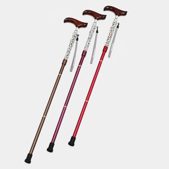 【伸縮&折りたたみ・上柄】SLT折りたたみステッキ リバティプリント Little Mirabelle