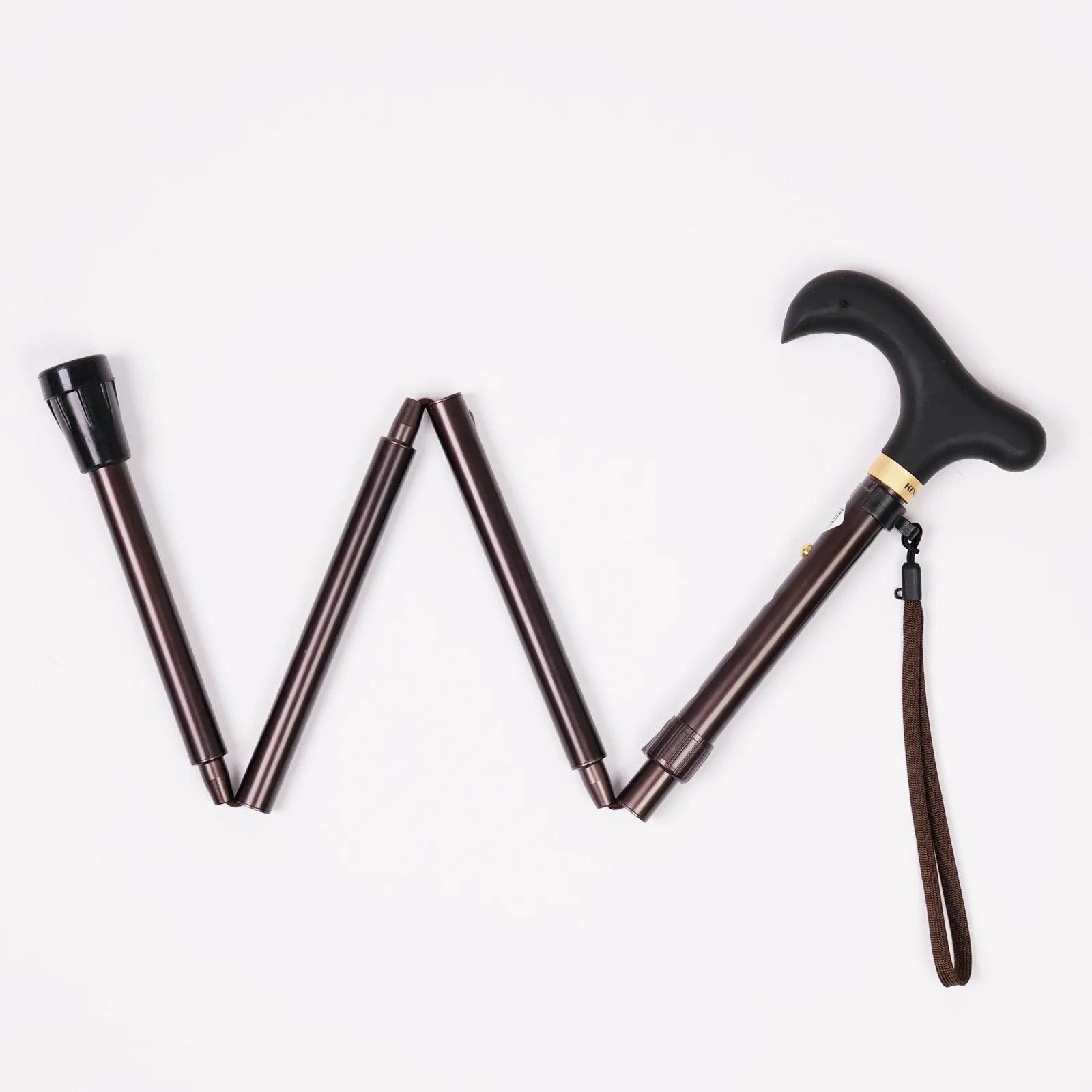 【伸縮&折りたたみ・無地】とってもステッキ やわらかグリップ 伸縮折りたたみ