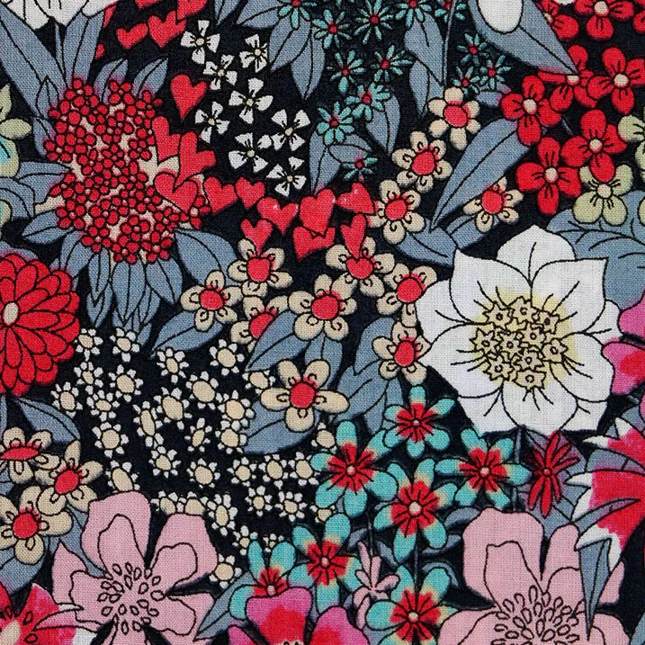 【伸縮&折りたたみ・上柄】SLTステッキ リバティプリント×カラー スリムネック Ciara