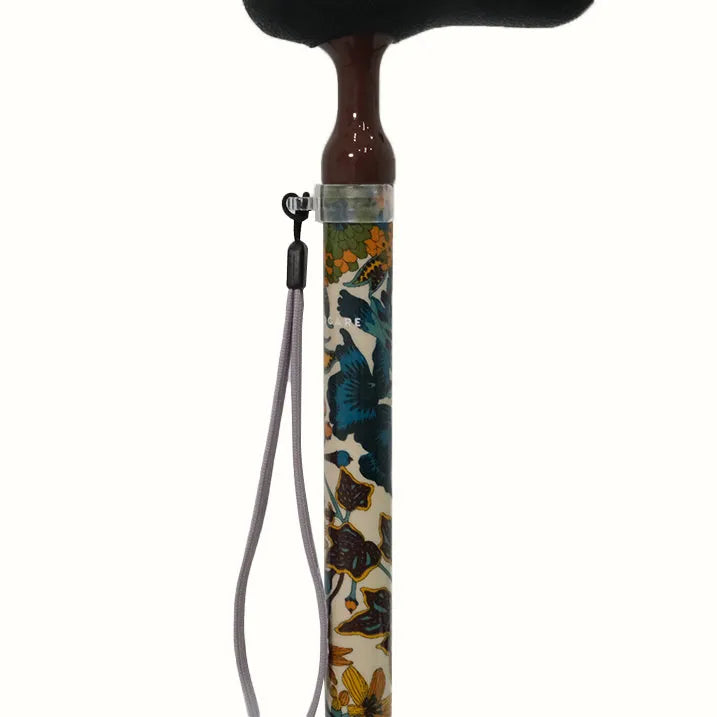 【自立・伸縮・可動式】4点オペレーションステッキ リバティプリント Edna