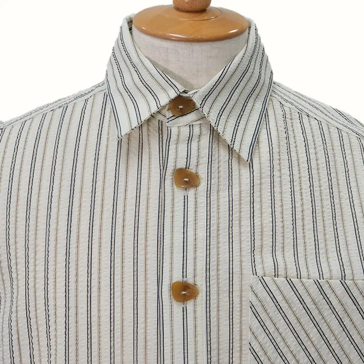 Men's soccer striped shirt that stays cool and comfortable even in summer