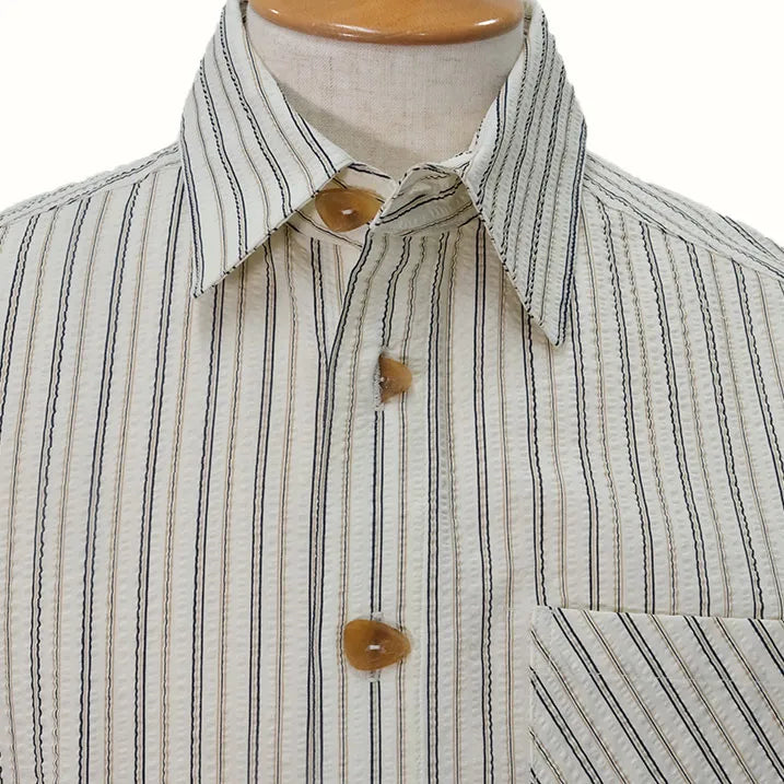 Men's soccer striped shirt that stays cool and comfortable even in summer