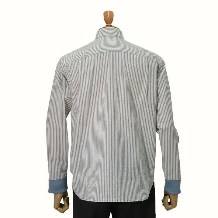 Men's soccer striped shirt that stays cool and comfortable even in summer