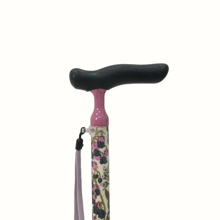 【自立・伸縮・可動式】4点オペレーションステッキ リバティプリント Edna