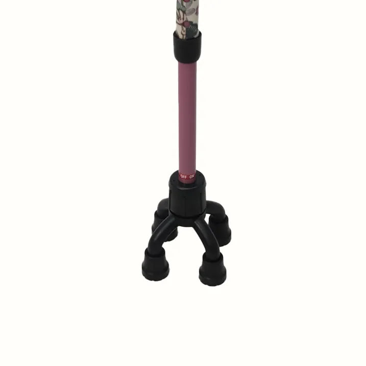 【自立・伸縮・可動式】4点オペレーションステッキ リバティプリント Edna