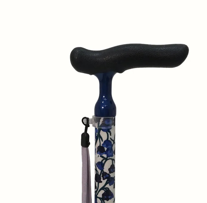 【自立・伸縮・可動式】4点オペレーションステッキ リバティプリント Edna