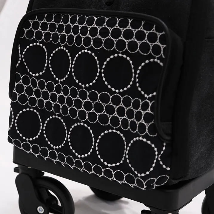 【多機能ポケット】ドットエンブロイダリー ミニスクエア 横押カート