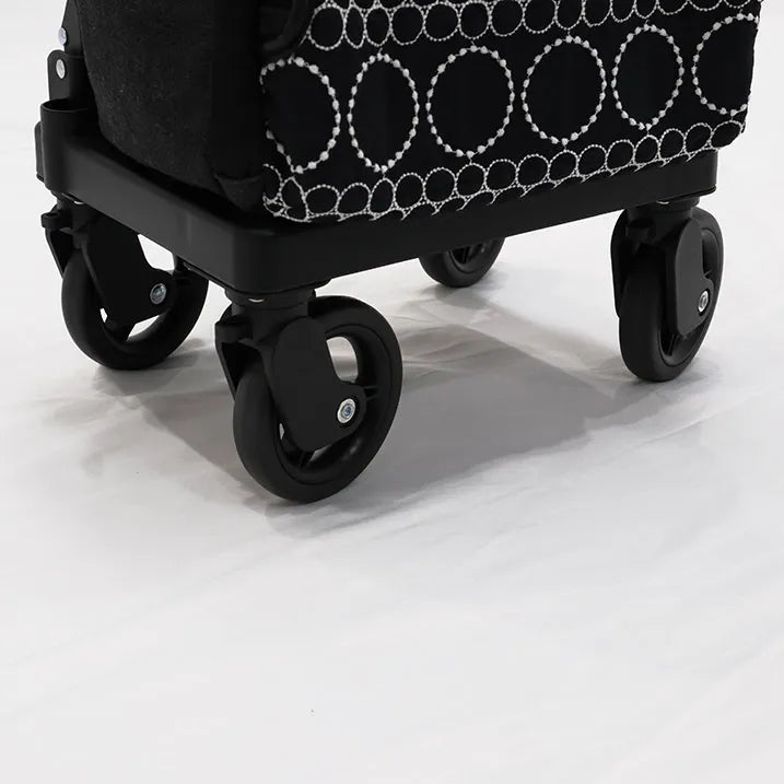 【多機能ポケット】ドットエンブロイダリー ミニスクエア 横押カート