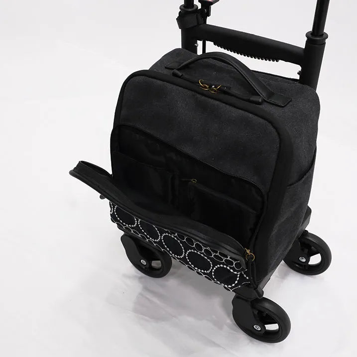 【多機能ポケット】ドットエンブロイダリー ミニスクエア 横押カート