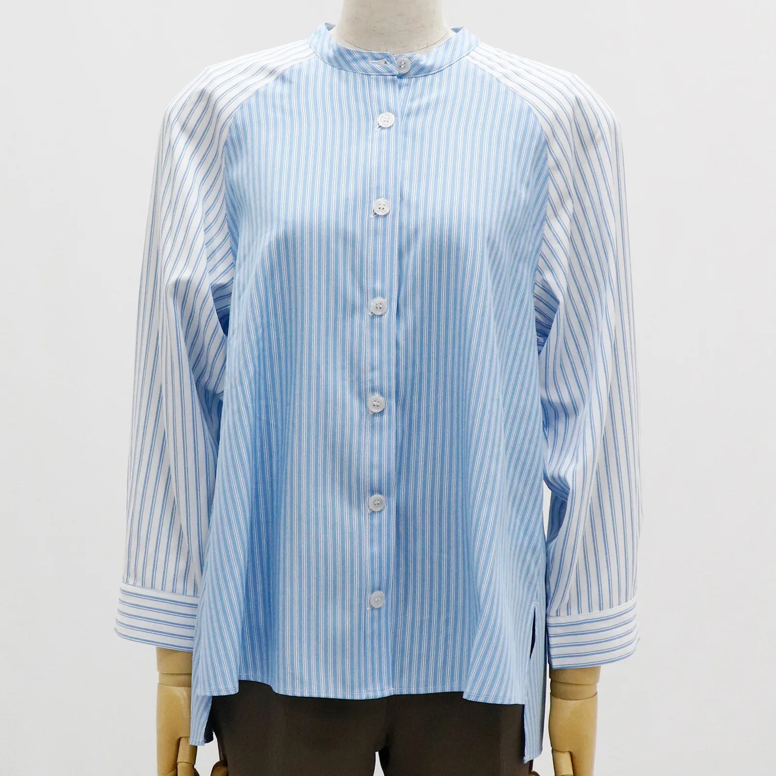 【リズム感のあるストライプが印象的】ブロッキングストライプシャツ