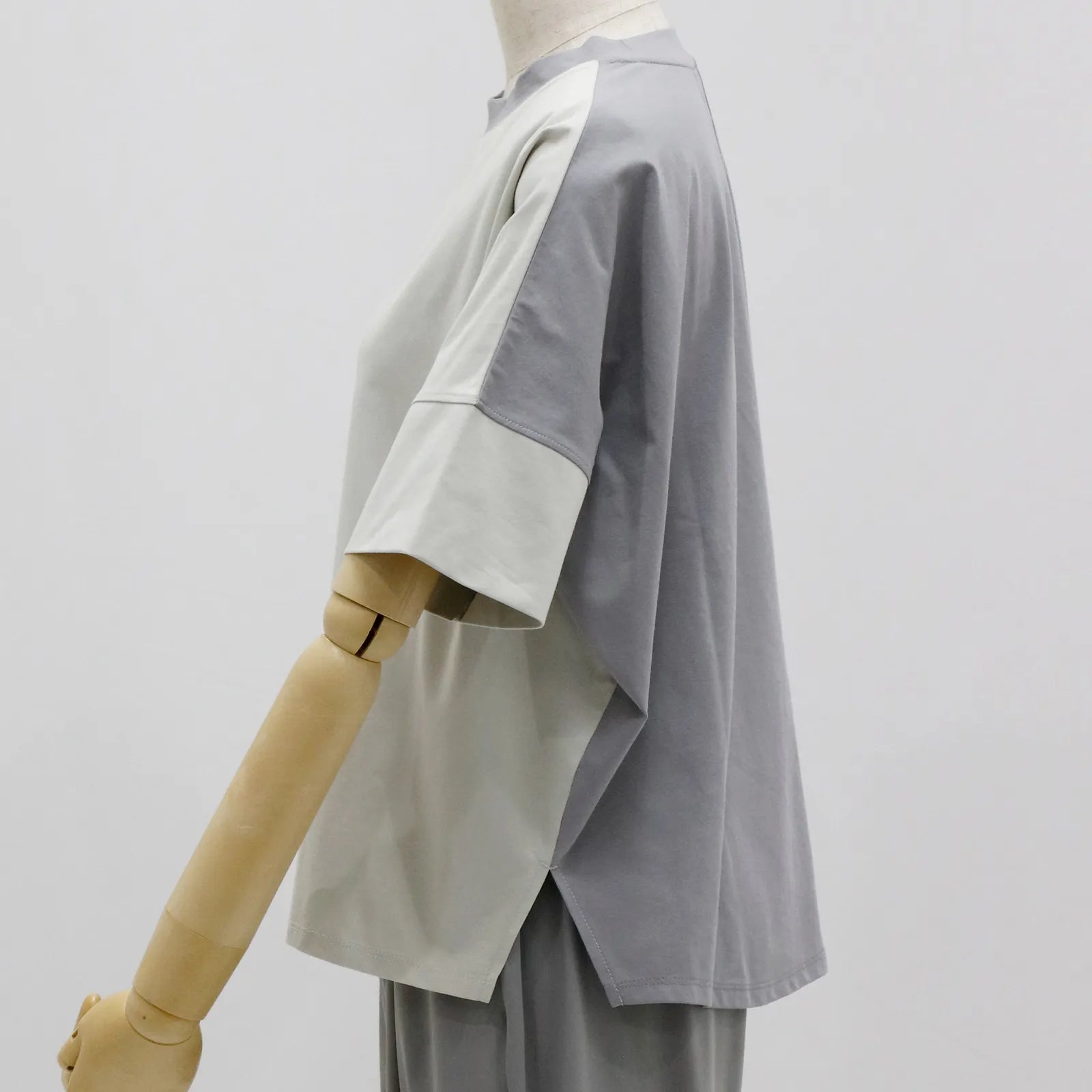 【UVカット機能・接触冷感】カラーブロッキングドルマンTシャツ