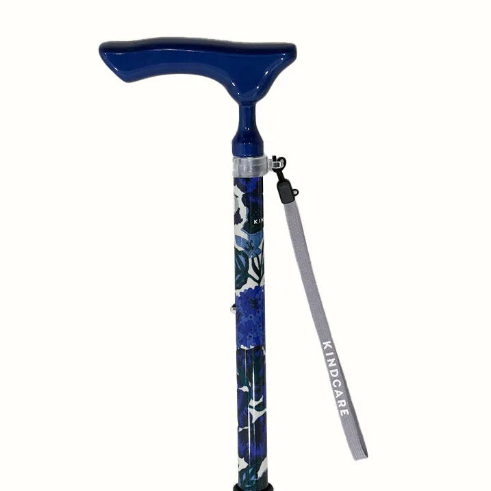 【超軽量の160g・伸縮・上柄】カーボン伸縮ステッキ リバティプリント Edna