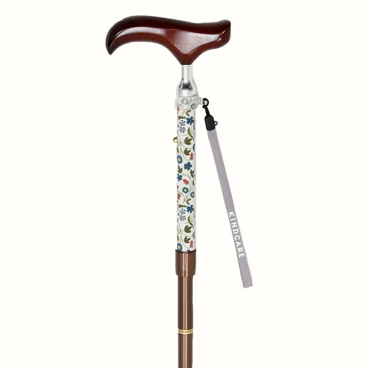 【伸縮&折りたたみ・上柄】SLT折りたたみステッキ リバティプリント Little Mirabelle