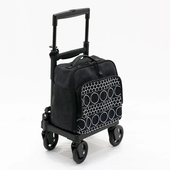 【多機能ポケット】ドットエンブロイダリー ミニスクエア 横押カート