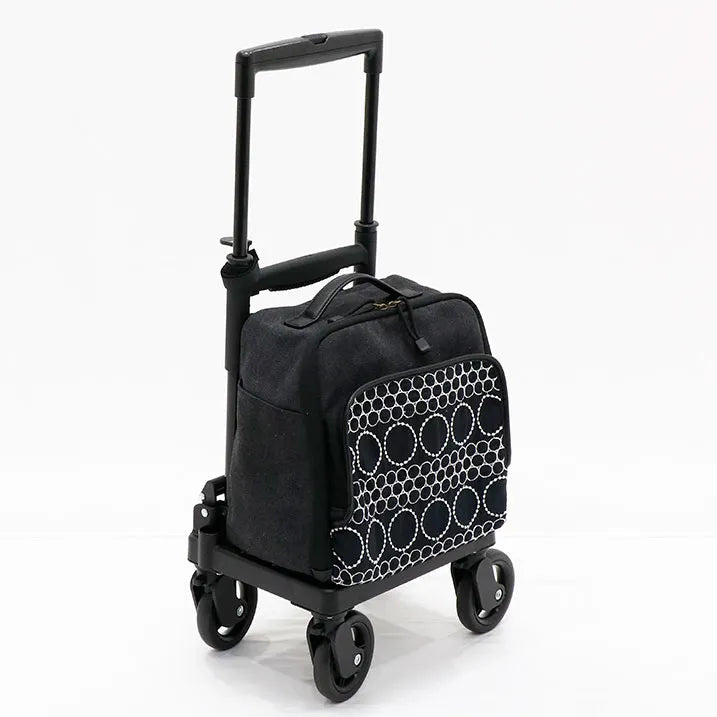 【多機能ポケット】ドットエンブロイダリー ミニスクエア 横押カート