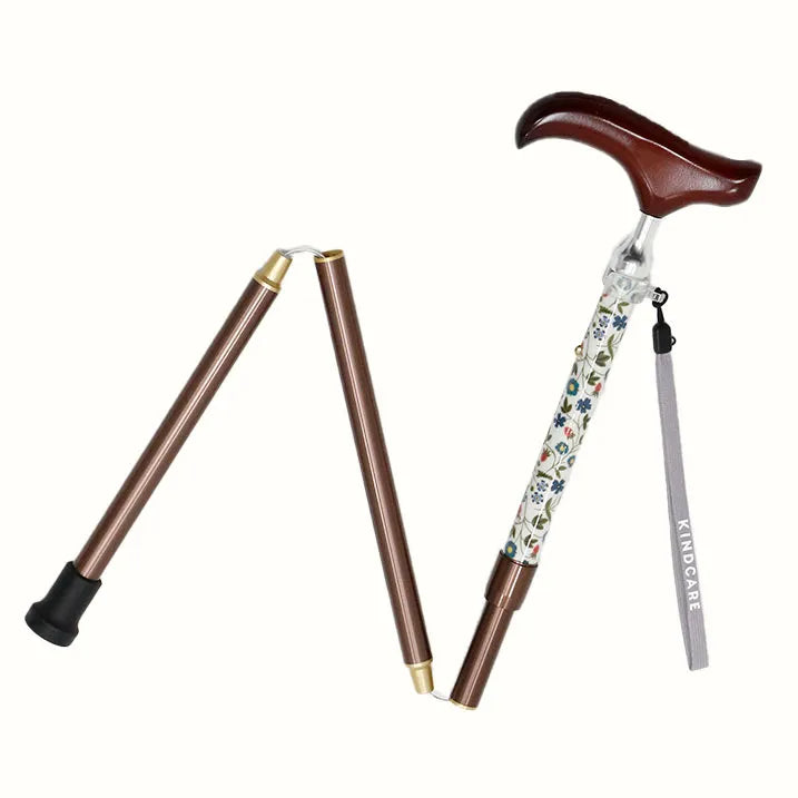 【伸縮&折りたたみ・上柄】SLT折りたたみステッキ リバティプリント Little Mirabelle