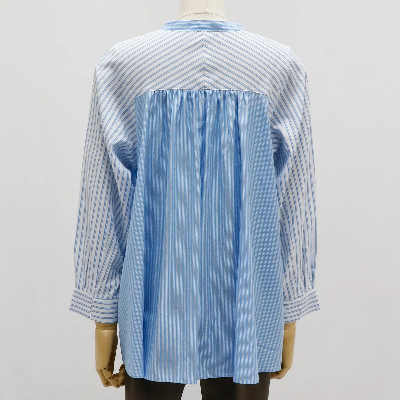 【リズム感のあるストライプが印象的】ブロッキングストライプシャツ