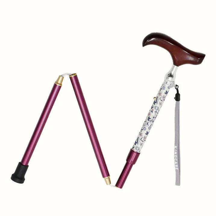 【伸縮&折りたたみ・上柄】SLT折りたたみステッキ リバティプリント Little Mirabelle