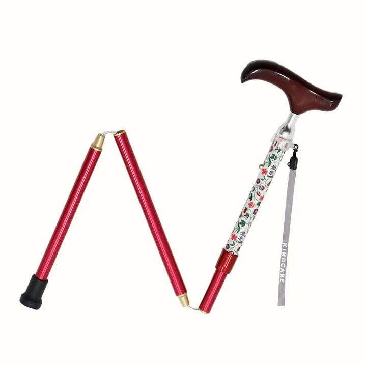 【伸縮&折りたたみ・上柄】SLT折りたたみステッキ リバティプリント Little Mirabelle