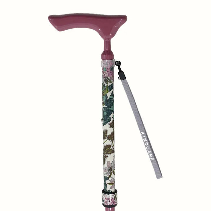 【超軽量の160g・伸縮・上柄】カーボン伸縮ステッキ リバティプリント Edna