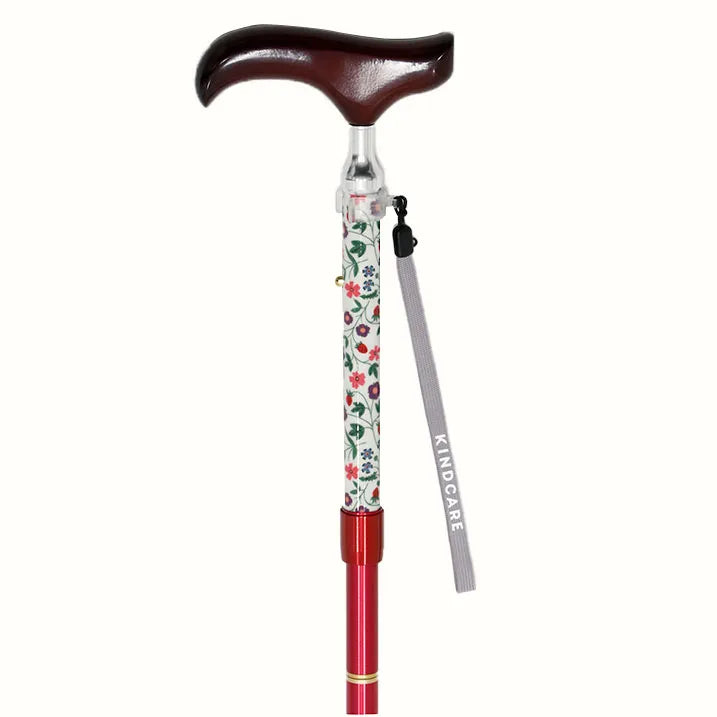 【伸縮&折りたたみ・上柄】SLT折りたたみステッキ リバティプリント Little Mirabelle