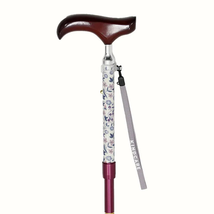 【伸縮&折りたたみ・上柄】SLT折りたたみステッキ リバティプリント Little Mirabelle