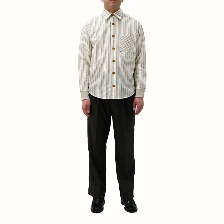 Men's soccer striped shirt that stays cool and comfortable even in summer