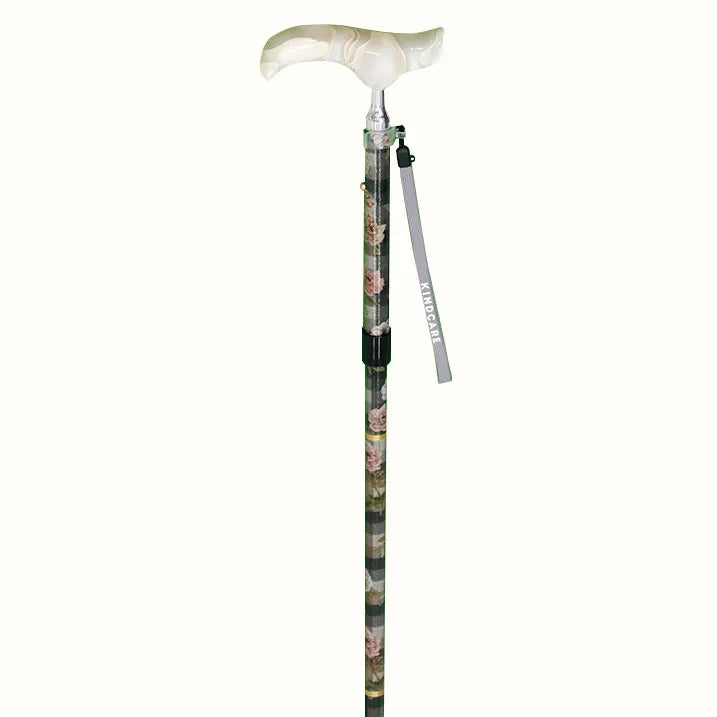 【伸縮&折りたたみ・総柄】SLT折りたたみステッキ リバティプリント ScendedGarden