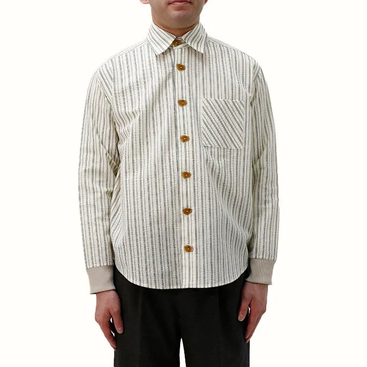 Men's soccer striped shirt that stays cool and comfortable even in summer