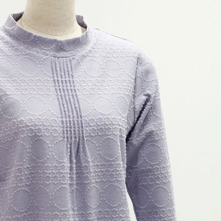 【宽松利落】圆点提花套头衫