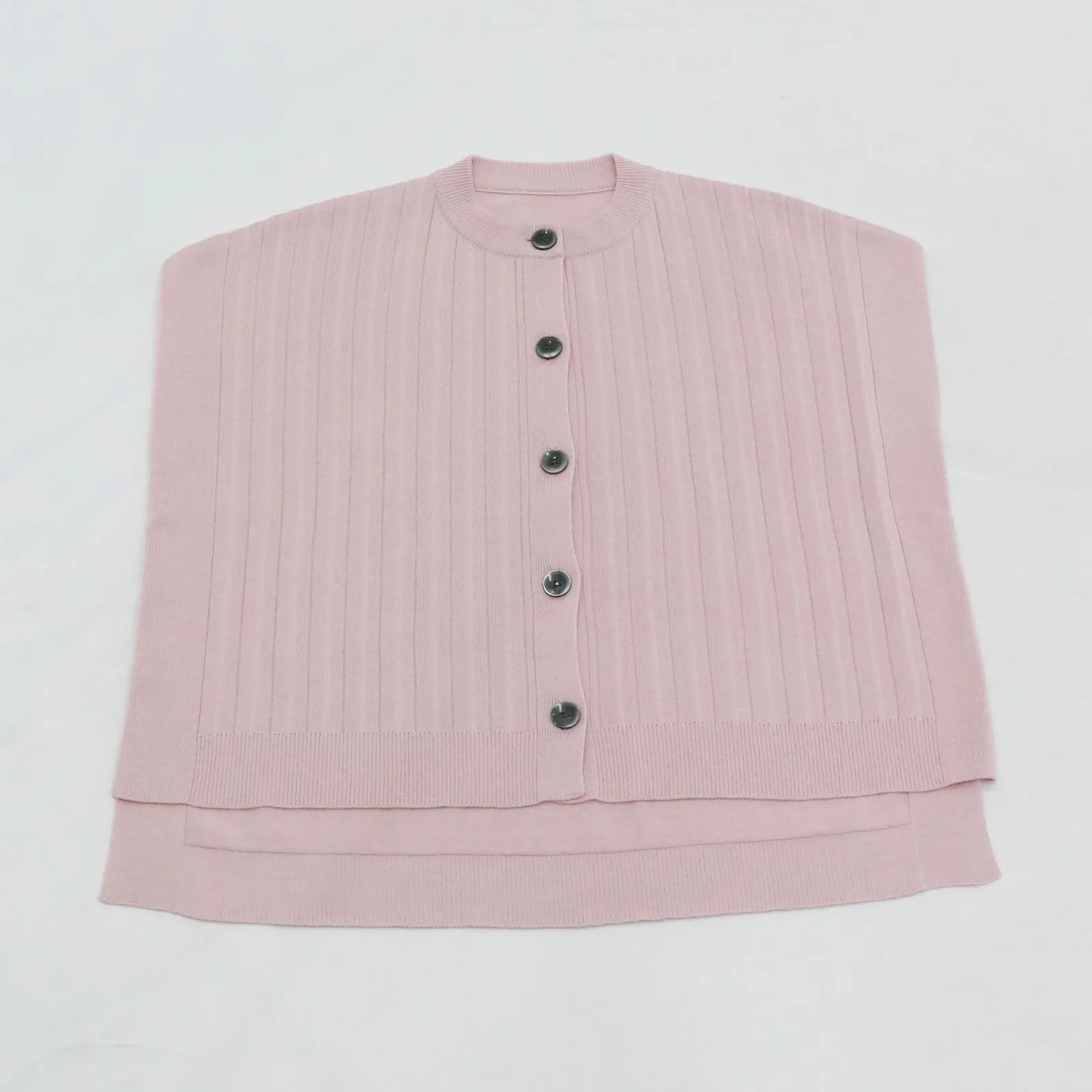 【抗菌防臭加工の立体的なベスト】プリーツニットベスト