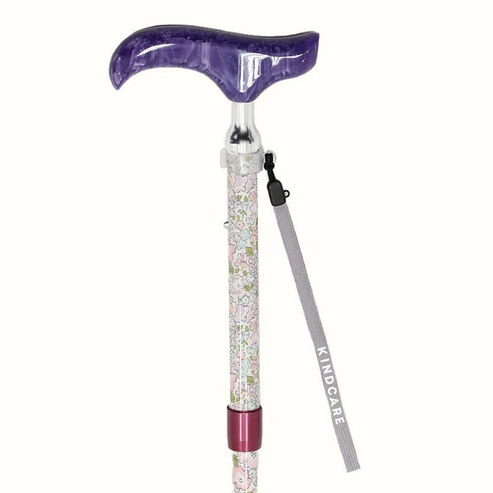 【伸縮&折りたたみ・総柄】SLT折りたたみステッキ リバティプリント Michelle