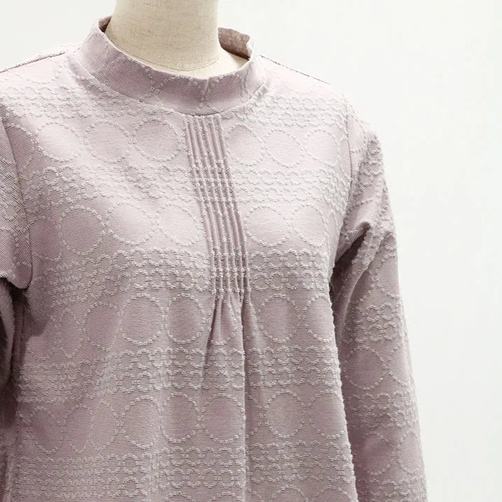 【宽松利落】圆点提花套头衫