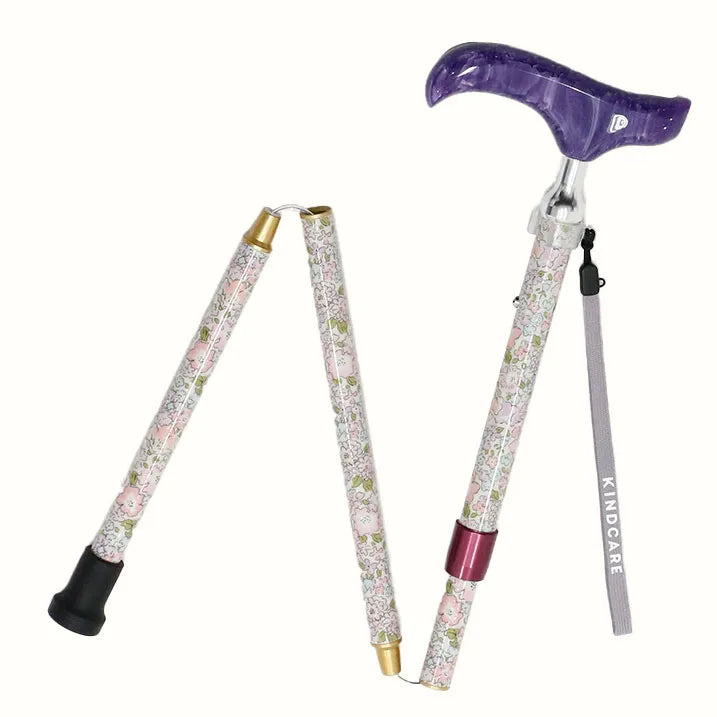 【伸縮&折りたたみ・総柄】SLT折りたたみステッキ リバティプリント Michelle