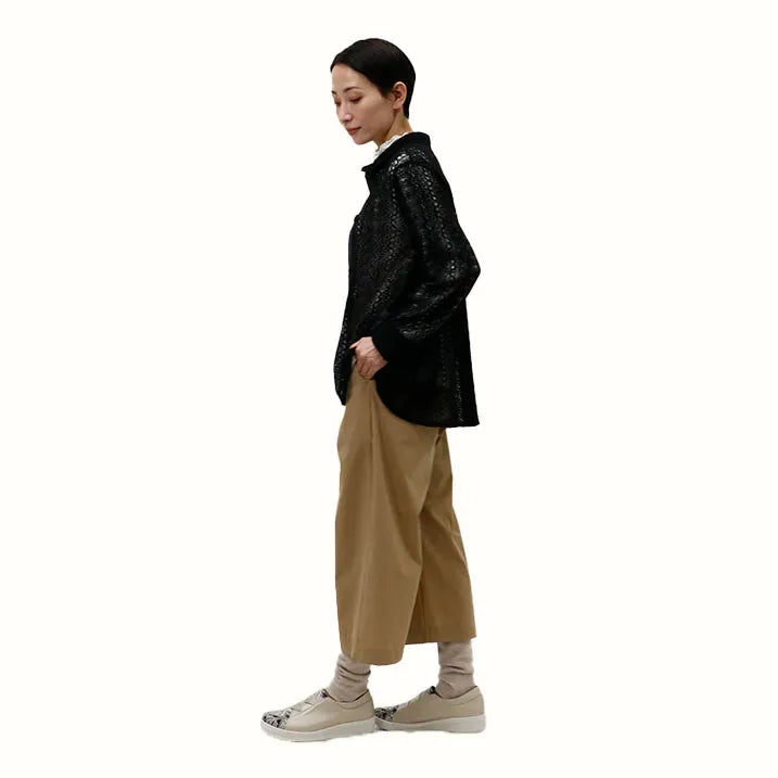 【羽織るだけで優雅な装い・洗える】レースブラウス