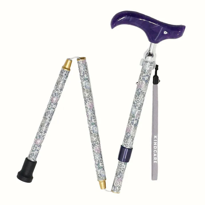 【伸縮&折りたたみ・総柄】SLT折りたたみステッキ リバティプリント Michelle
