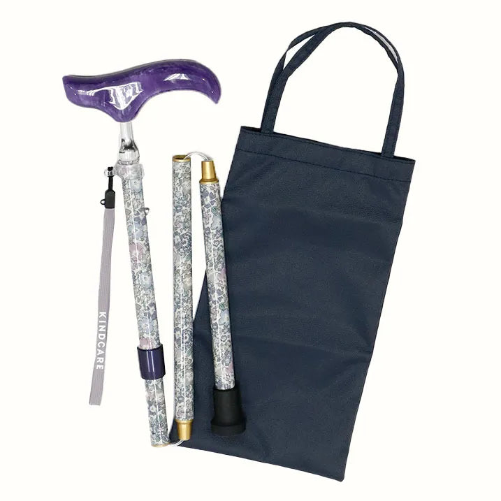 【伸縮&折りたたみ・総柄】SLT折りたたみステッキ リバティプリント Michelle