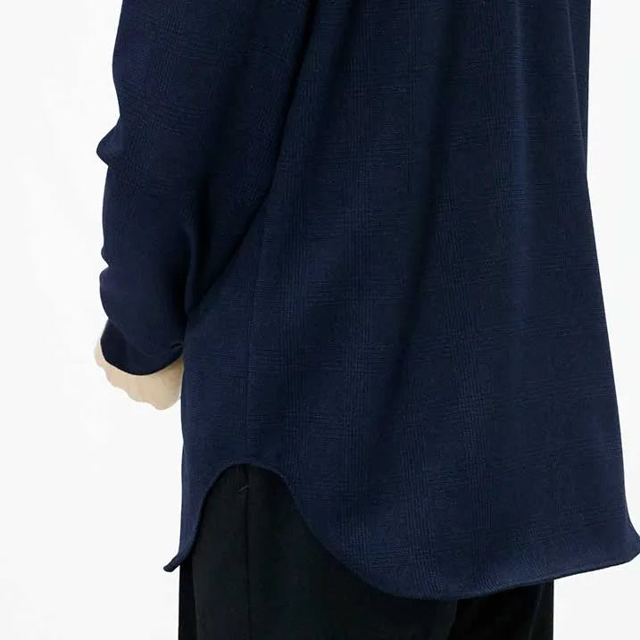 【ラクな着心地 x お手入れ楽々】グレンチェックシャツ