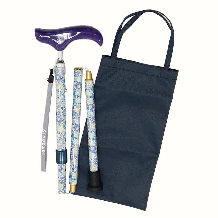 【伸縮&折りたたみ・総柄】SLT折りたたみステッキ リバティプリント Michelle